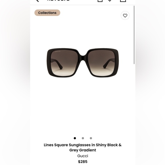 Linen square Gucci sunglasses main image 3